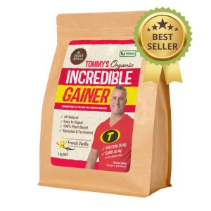 Best Seller Tommy's Organic Incredible Gainer - French Vanilla - 1Kg