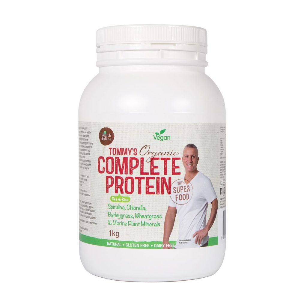 Tommys Organic Complete Protein With Super Greens 1kg Health Addicts 3519