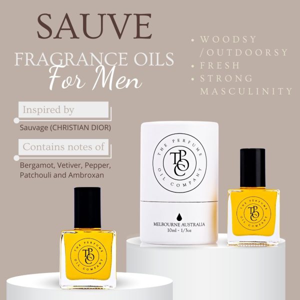 Sauve 10ml Fragrance Oil for Men nspired by Sauvage (CHRISTIAN DIOR)