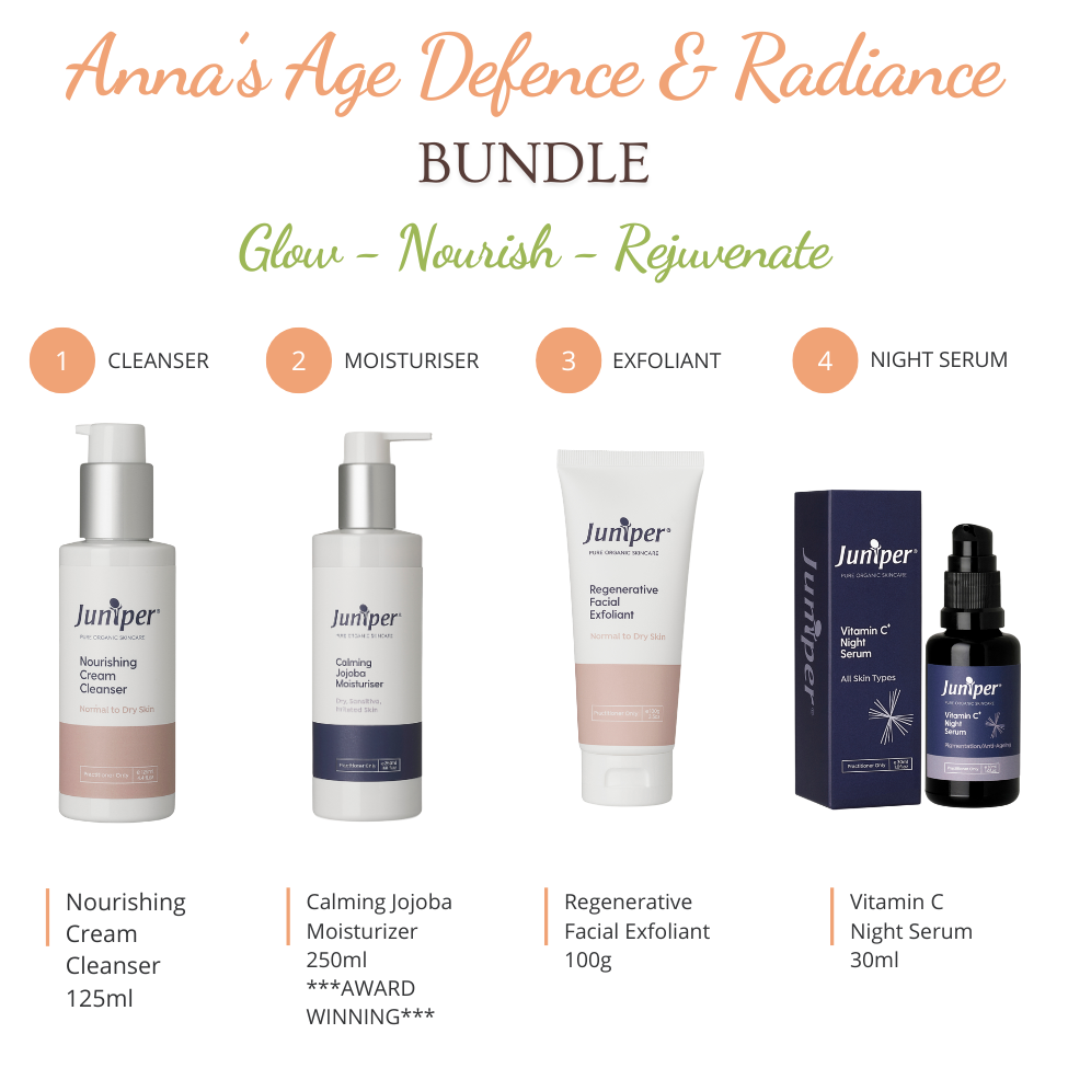 Your skin will glow, be nourished and rejuvenate with Anna's Age Defence & Radiance Bundle