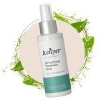 Juniper Oil Purifying Treatment Toner bottle, a refreshing facial mist for balanced, hydrated, and radiant skin.