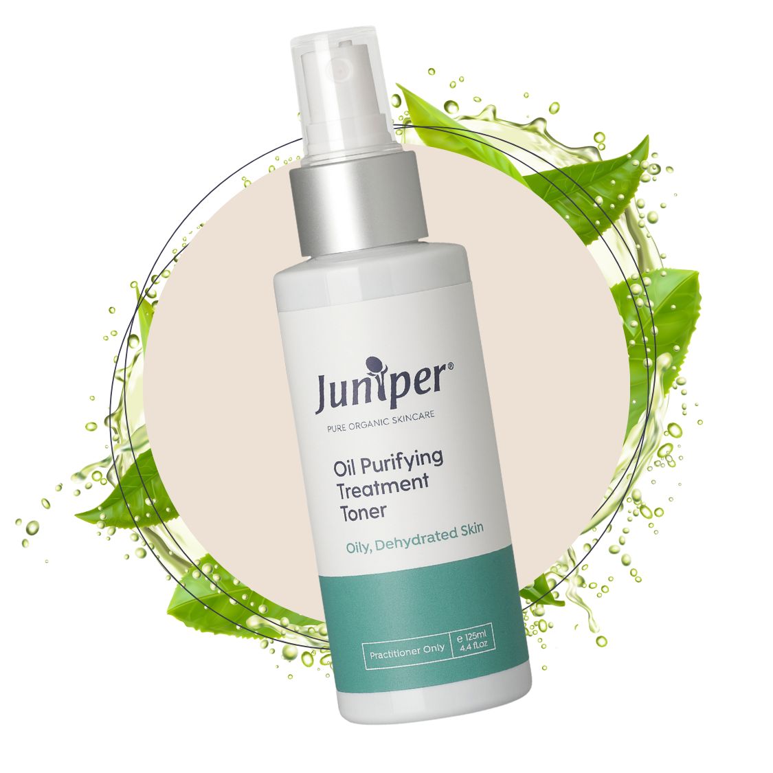 Juniper Oil Purifying Treatment Toner bottle, a refreshing facial mist for balanced, hydrated, and radiant skin.