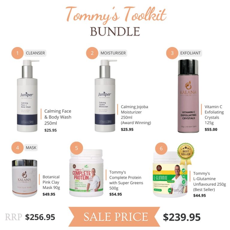 The Ultimate - Tommy's Tool Kit Bundle full of goodness for your skin and your body.