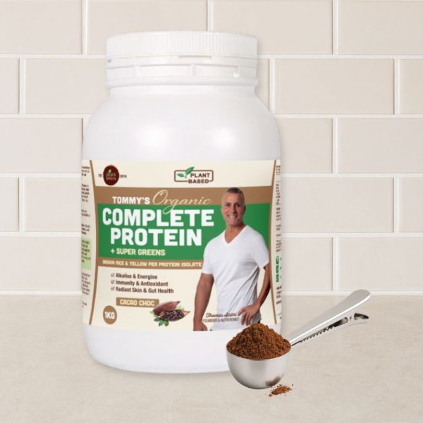 Silver Scoop In Action Scooping Tommy's Protein Powder