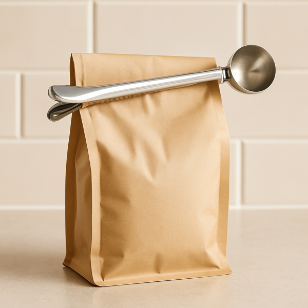 Silver scoop sealing protein bag