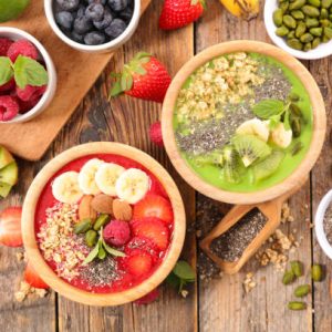 healthy breakfast, smoothie bowl