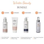 Winter Beauty Bundle includes -Nourishing Cream Cleanser  -Regenerative Facial Exfoliant  -Calming Jojoba Moisturiser  -Nourishing Toning Mist 