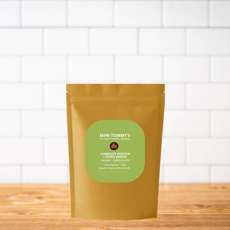 Tommy's Mini Complete Protein Plus Super Greens Cacao_Chocolate Sample