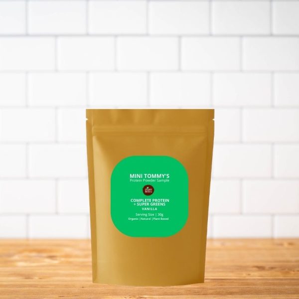 Tommy's Mini Complete Protein Plus Super Greens Vanilla Sample