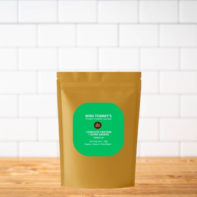 Tommy's Mini Complete Protein Plus Super Greens Vanilla Sample