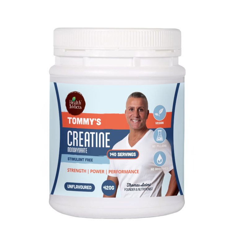 Tommy’s Creatine Monohydrate – Unflavoured 420g – Health Addicts
